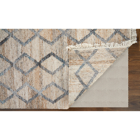 Beckett Transitional Trellis & Lattice Rug - 0771F by Feizy in gray, ivory, tan. Made from 100% pet yarn in a unique style.