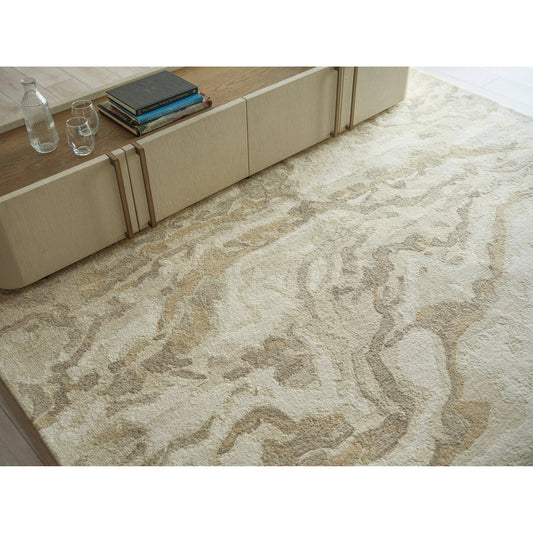 Cortero 7163 Rug by Exquisite Rugs in gold, ivory. Made from new zealand wool in a unique style.
