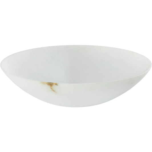 Wide Alabaster Bowl by Global Views in natural. Made from alabaster in a unique style.