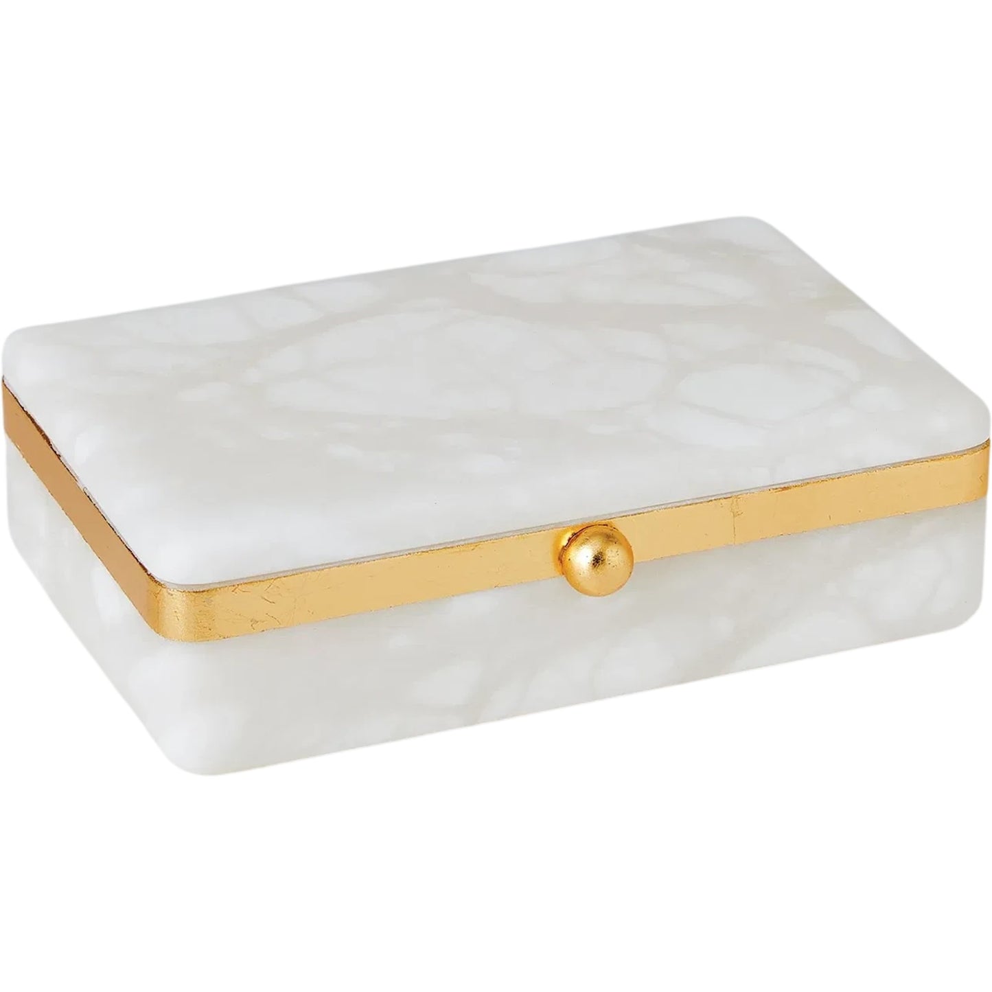 001 SI-2445545 | Primary Silo | Gold Band Swivel Alabaster Box by Global Views in natural. Made from alabaster, metal in a modern style.