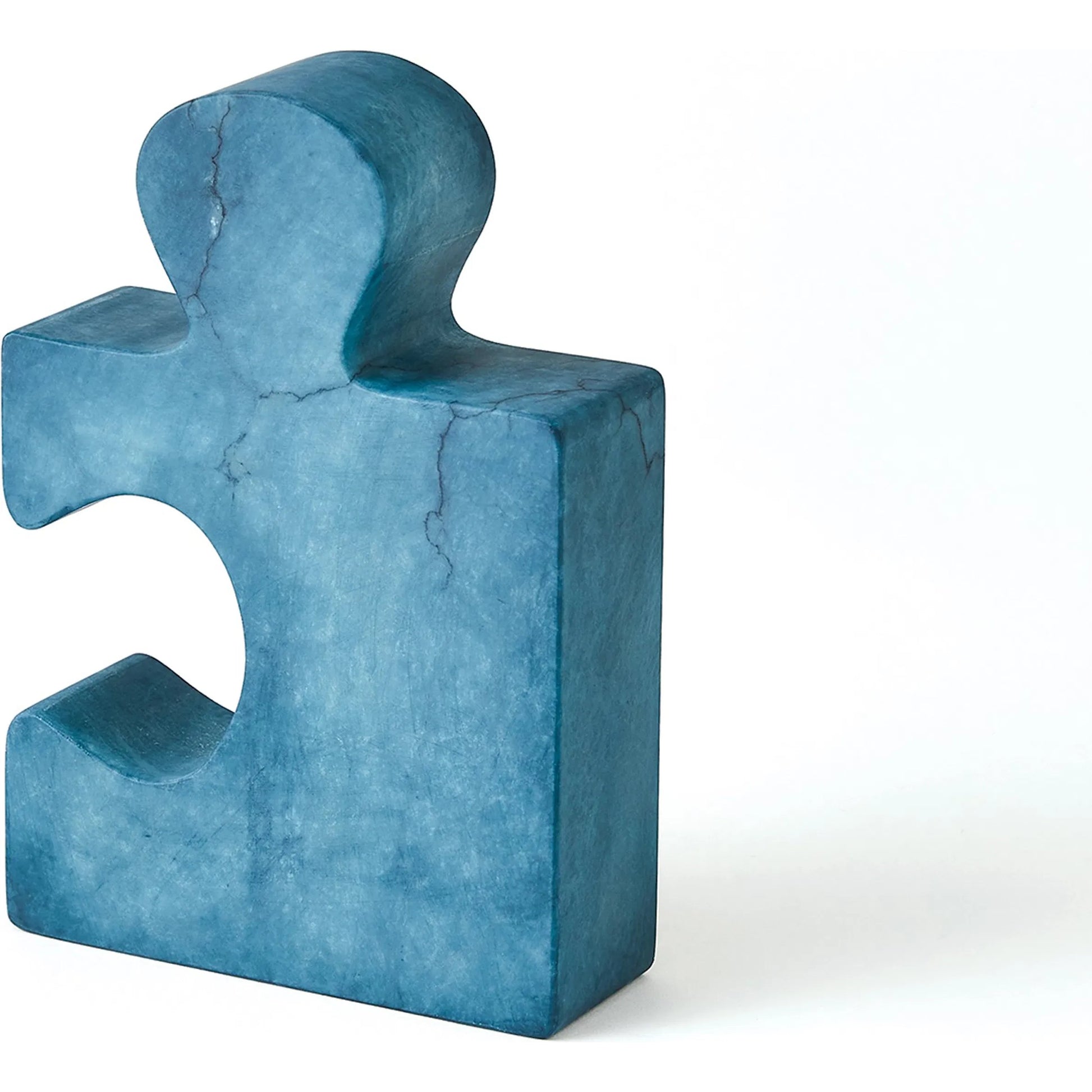 Alabaster Jigsaw Bookends by Global Views. Made from alabaster in a eclectic & global style.