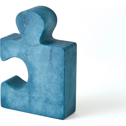 Alabaster Jigsaw Bookends by Global Views. Made from alabaster in a eclectic & global style.