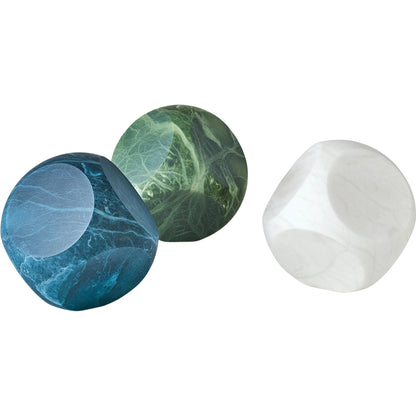 Square Alabaster Object by Global Views. Made from alabaster in a modern style.
