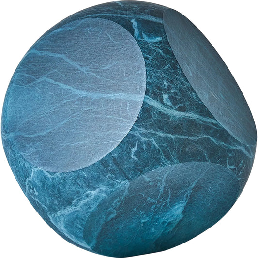 Square Alabaster Object by Global Views. Made from alabaster in a modern style.