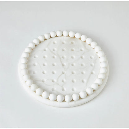 Alabaster Solitaire Game Set by Global Views. Made from alabaster in a modern style.