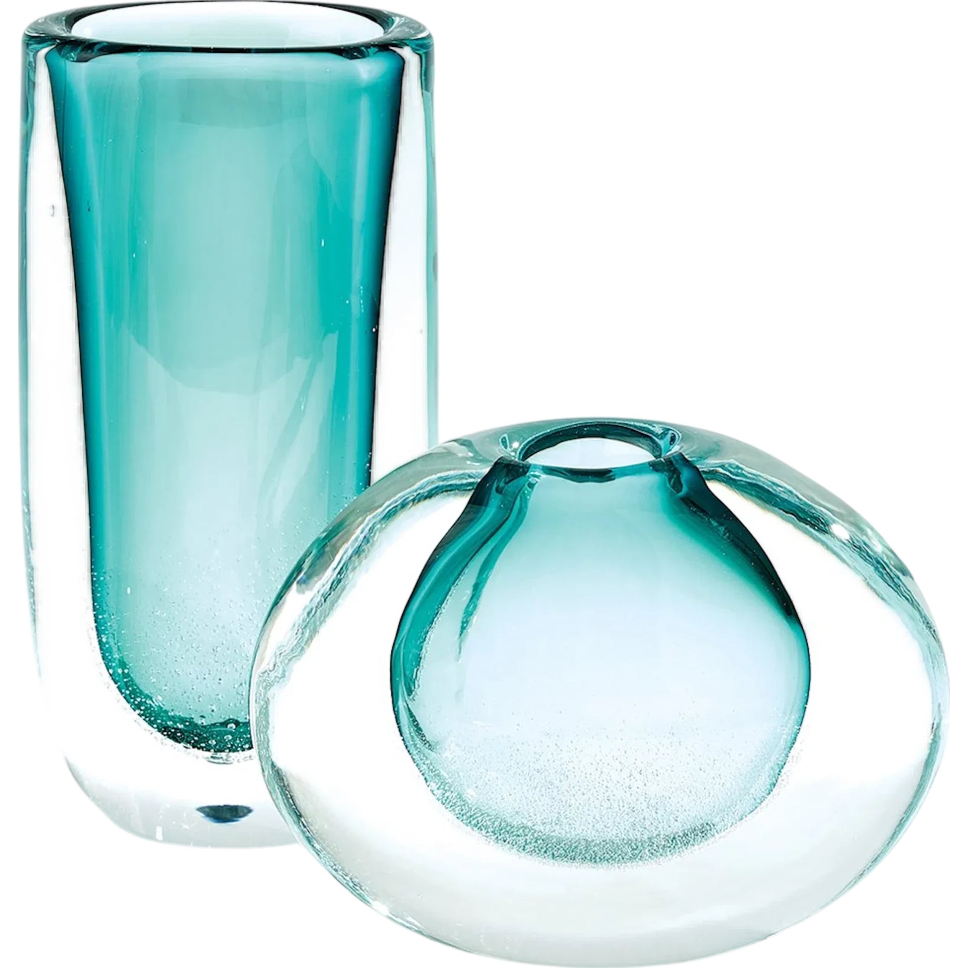 Micro Bubble Vase by Global Views in clear. Made from art glass in a modern style.