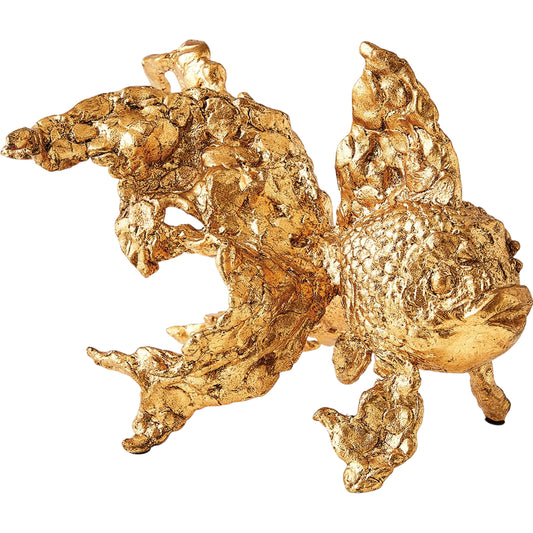 Angelfish by Global Views in gold leaf. Made from cast iron in a unique style.