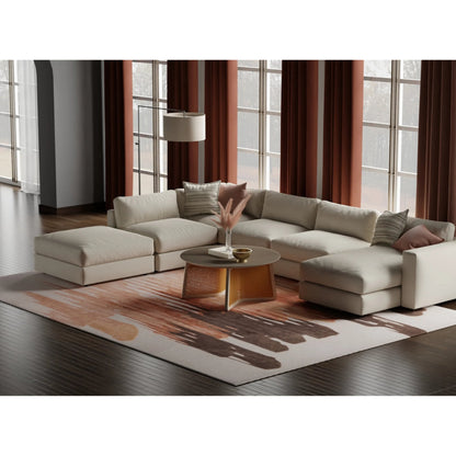 Anya Transitional Rug - 8883F by Feizy in red, brown, orange. Made from wool, viscose in a unique style.