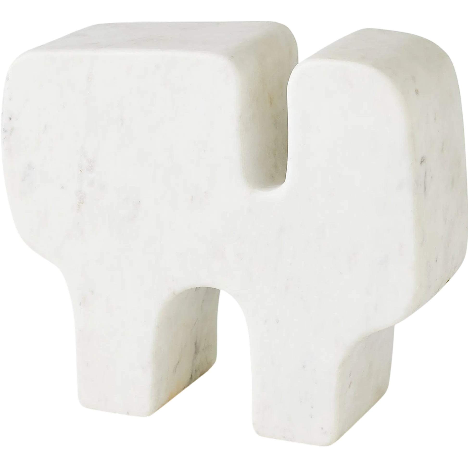 Abstract Marble Sculpture by Global Views. Made from banswara marble in a modern style.