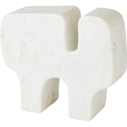 Abstract Marble Sculpture by Global Views. Made from banswara marble in a modern style.