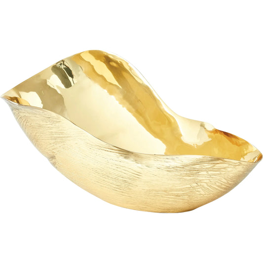 Free Form Bowl by Global Views. Made from brass in a modern style.