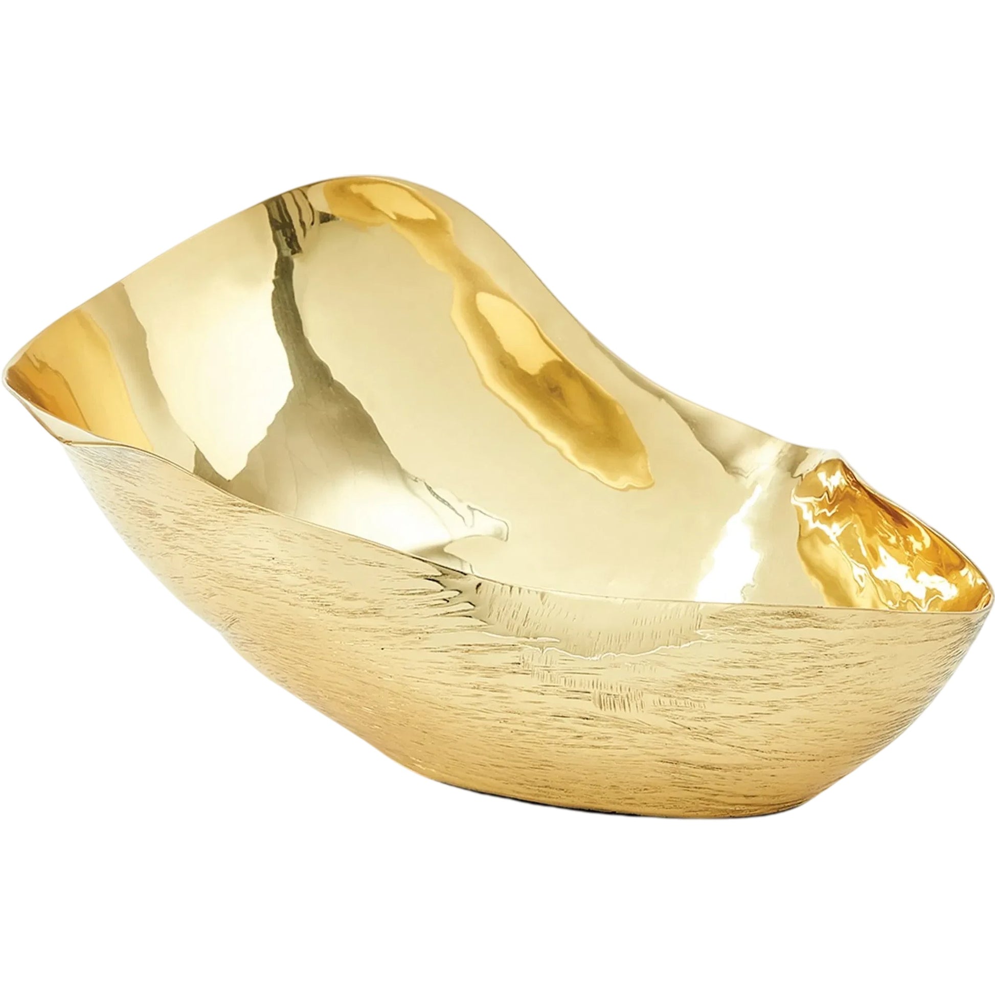 Free Form Bowl by Global Views. Made from brass in a modern style.