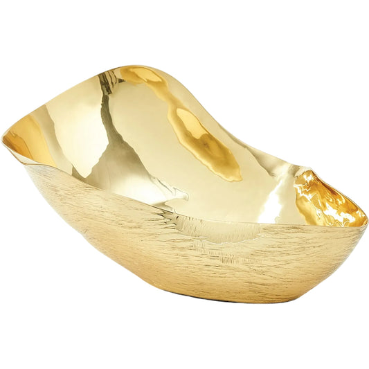Free Form Bowl by Global Views. Made from brass in a modern style.