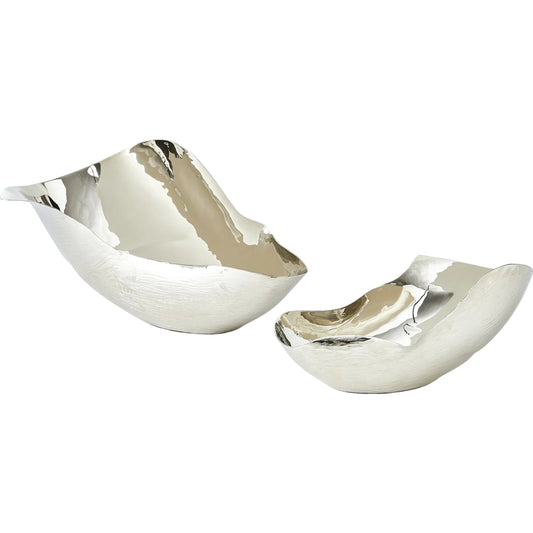 Free Form Bowl by Global Views in nickel and brass. Made from unique in a unique style.