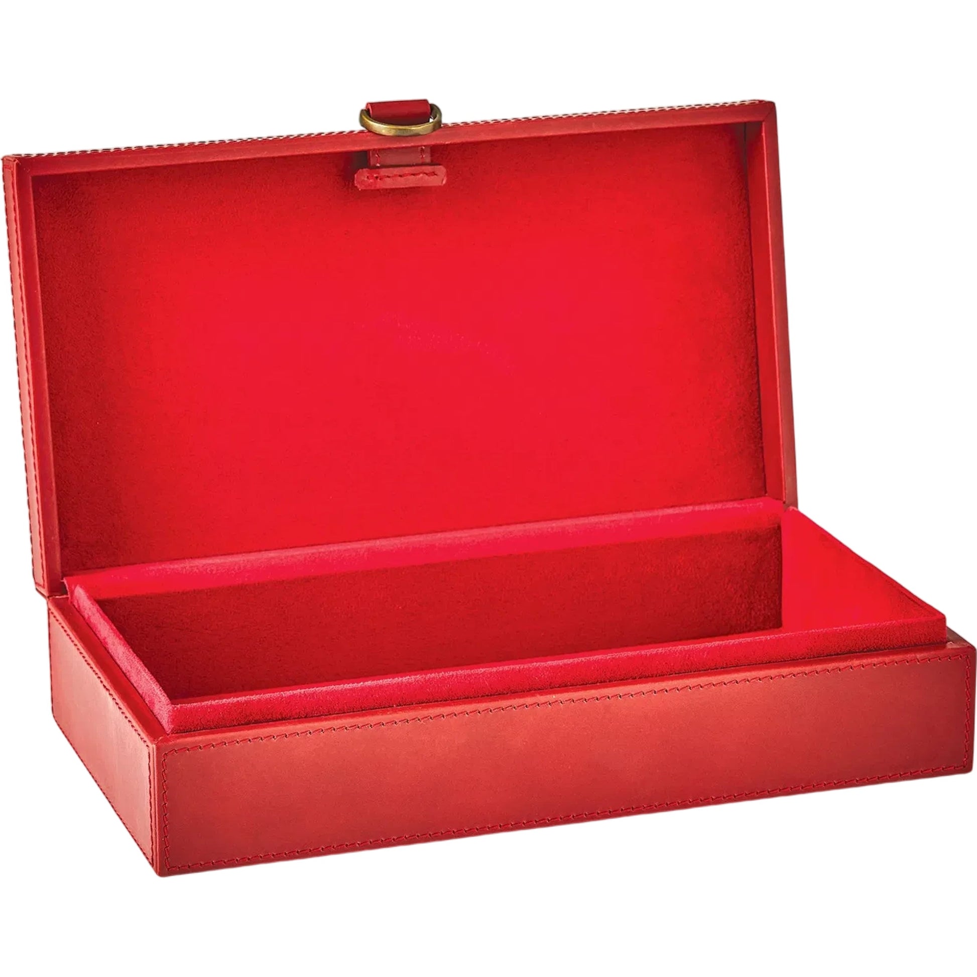 Marbled Leather D Ring Box by Global Views. Made from unique in a transitional style.