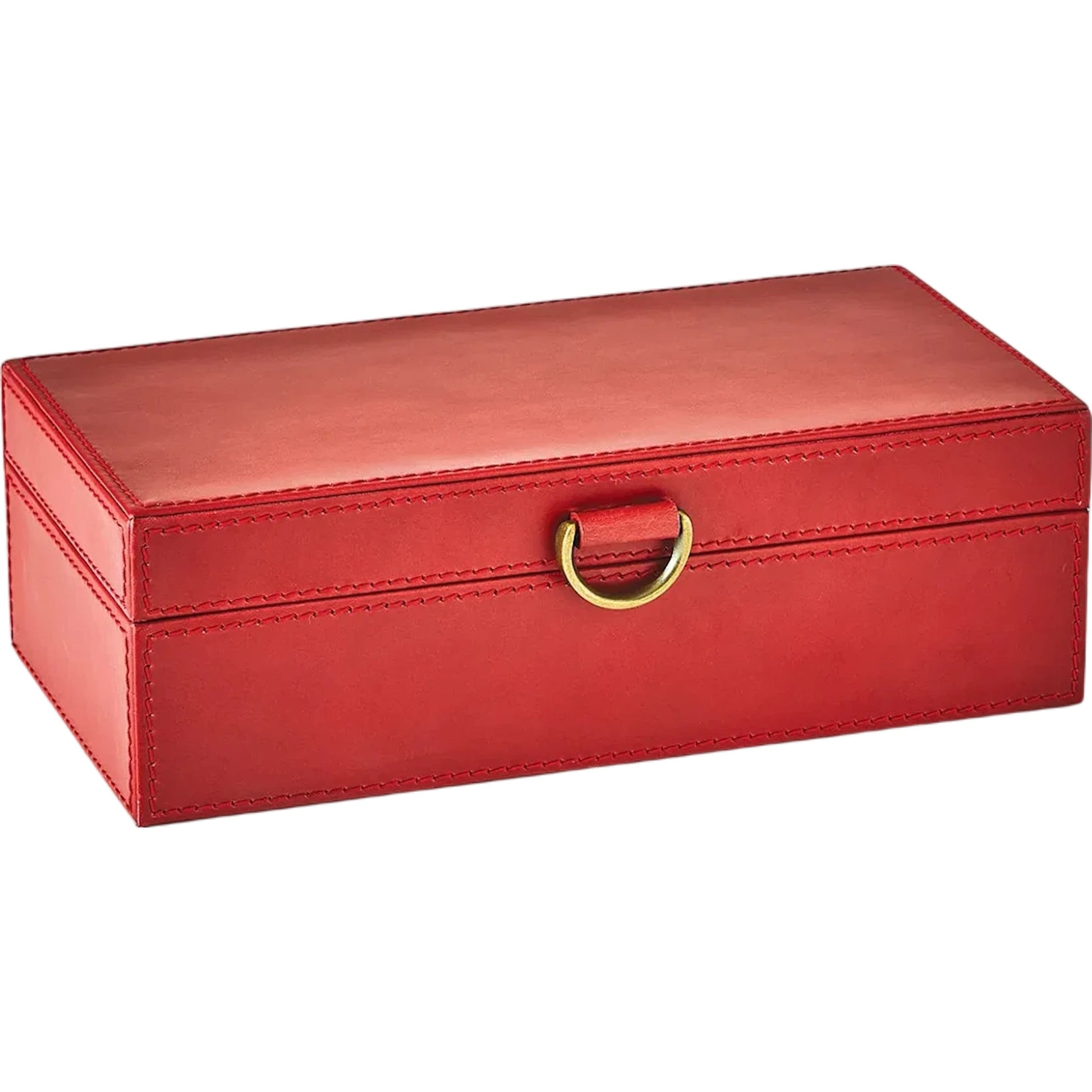 Marbled Leather D Ring Box by Global Views. Made from unique in a transitional style.