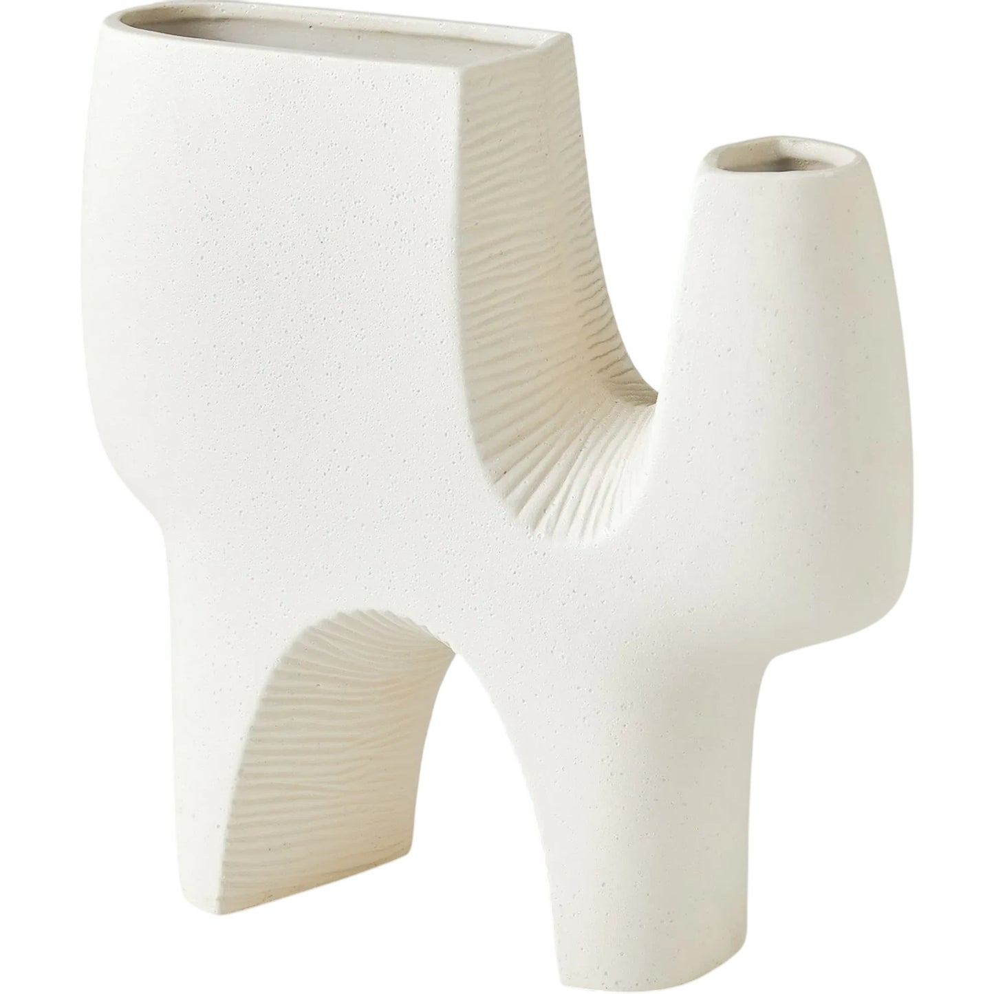 000 SI-2445654 | Primary Silo | Cassel Vase by Global Views in matte white. Made from ceramic in a modern style.