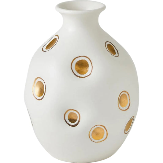 Dimples Vase by Global Views in gold. Made from unique in a unique style.