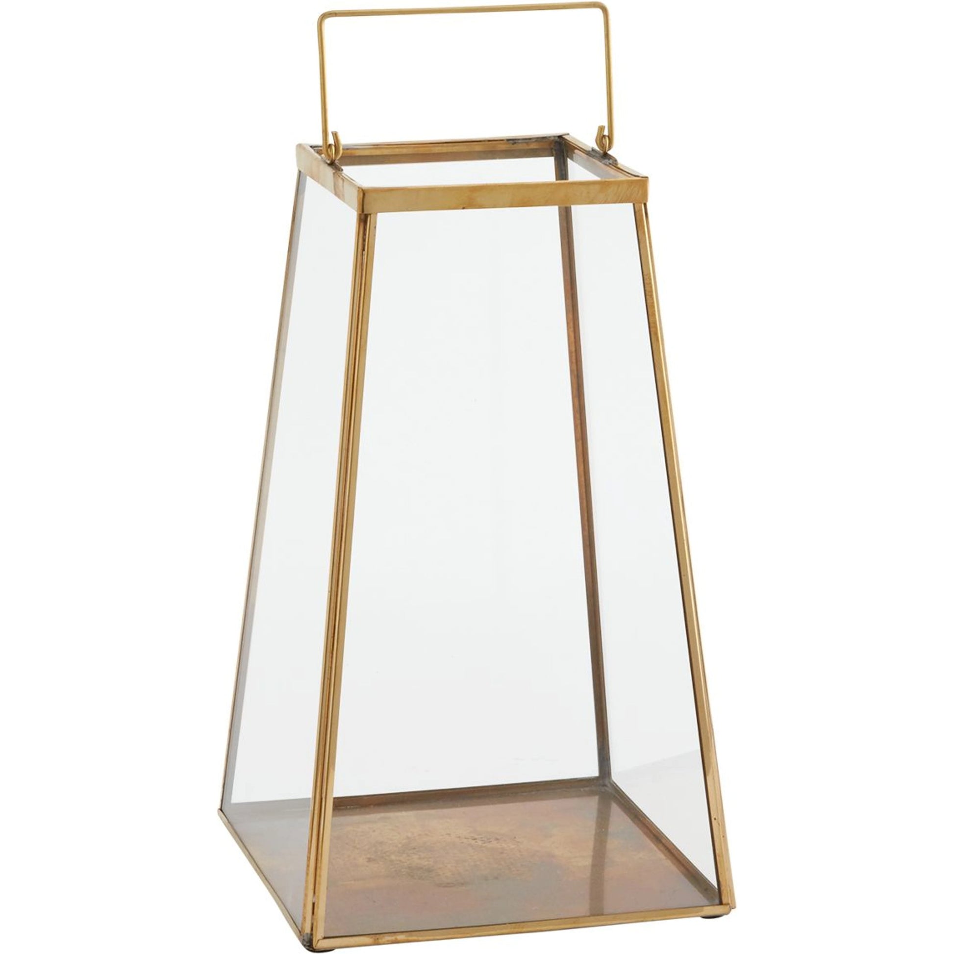 Paramount Lantern by Accent Decor in gold. Made from metal in a modern style.