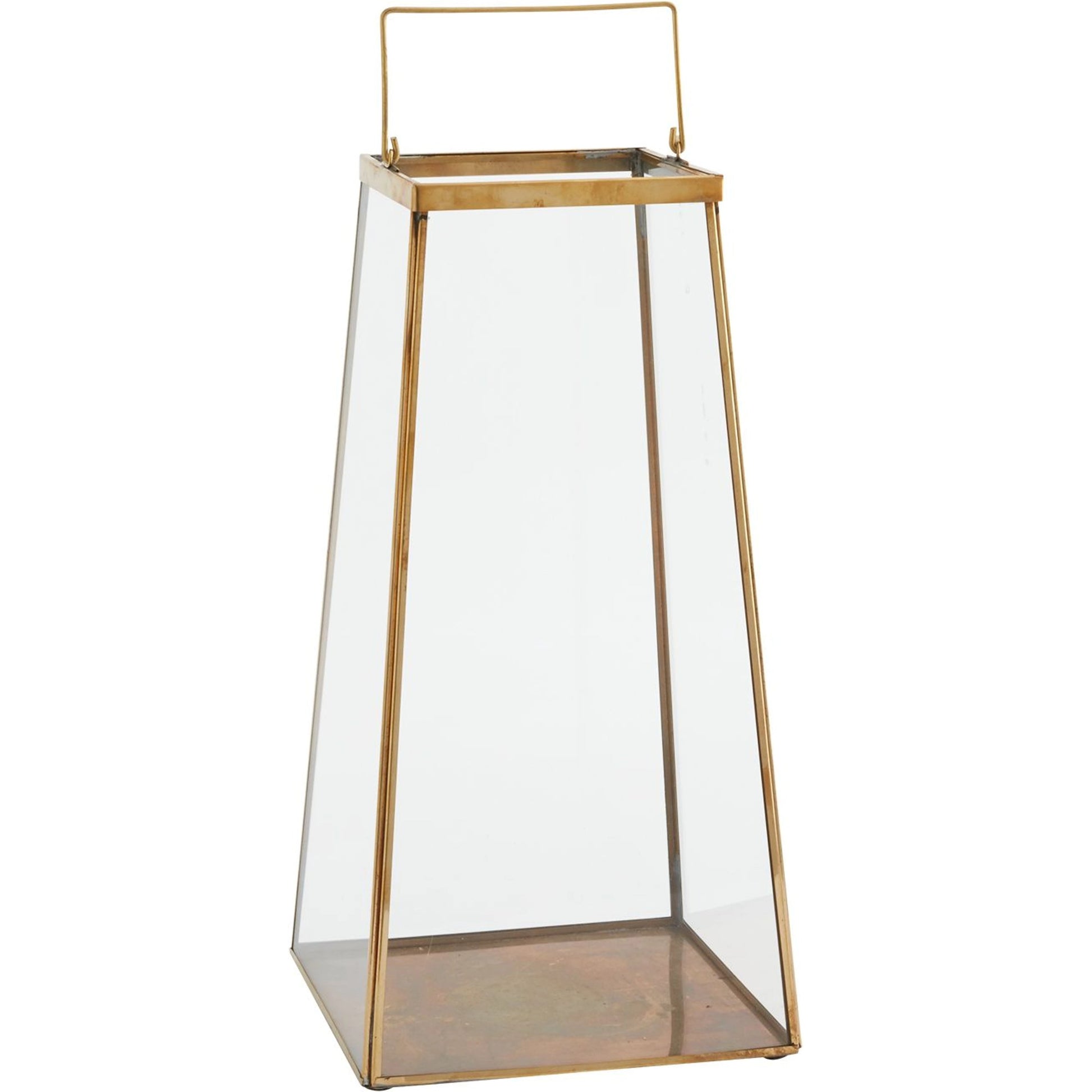 Paramount Lantern by Accent Decor in gold. Made from metal in a modern style.