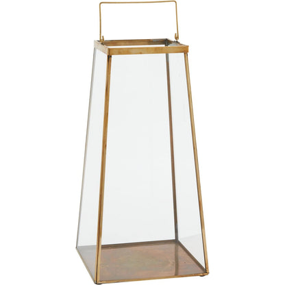 Paramount Lantern by Accent Decor in gold. Made from metal in a modern style.