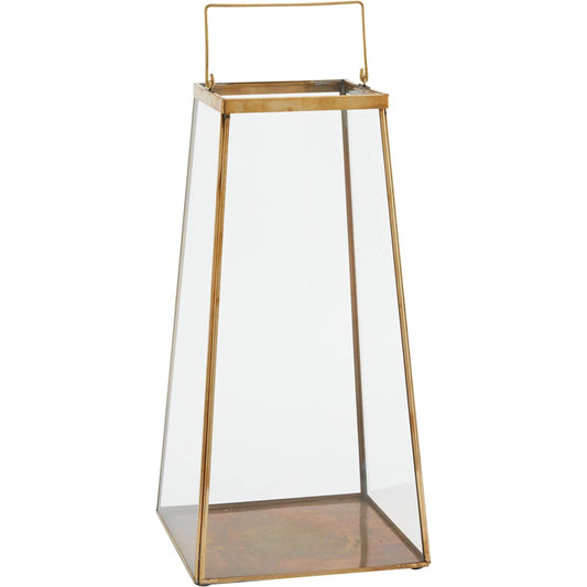 Paramount Lantern by Accent Decor in gold. Made from metal in a modern style.