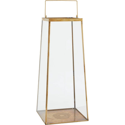 Paramount Lantern by Accent Decor in gold. Made from metal in a modern style.