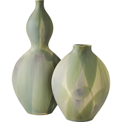 Helios Green Vase by Global Views in green. Made from unique in a unique style.