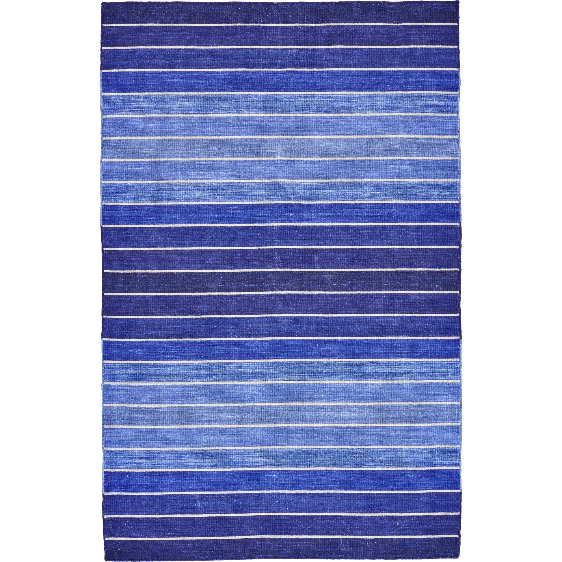 Santino Transitional Stripes Rug - 0562F by Feizy in blue. Made from wool in a unique style.