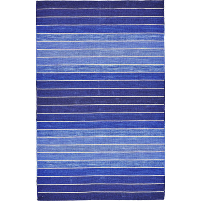 Santino Transitional Stripes Rug - 0562F by Feizy in blue. Made from wool in a unique style.