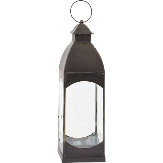 Morrocan Nights Lantern by Accent Decor in black. Made from glass in a cottage & farmhouse style.