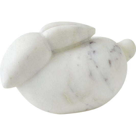 White Bunny Sculpture by Global Views in white and marble. Made from unique in a unique style.