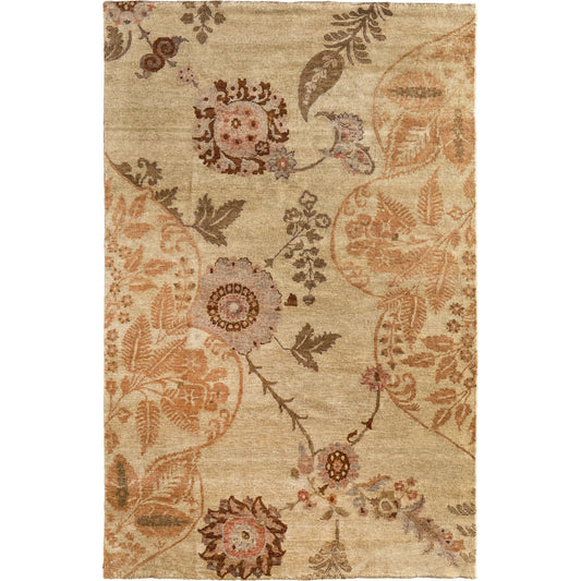 Neela Natural Jute Rug - 6188F by Feizy in gold, green. Made from wool in a unique style.