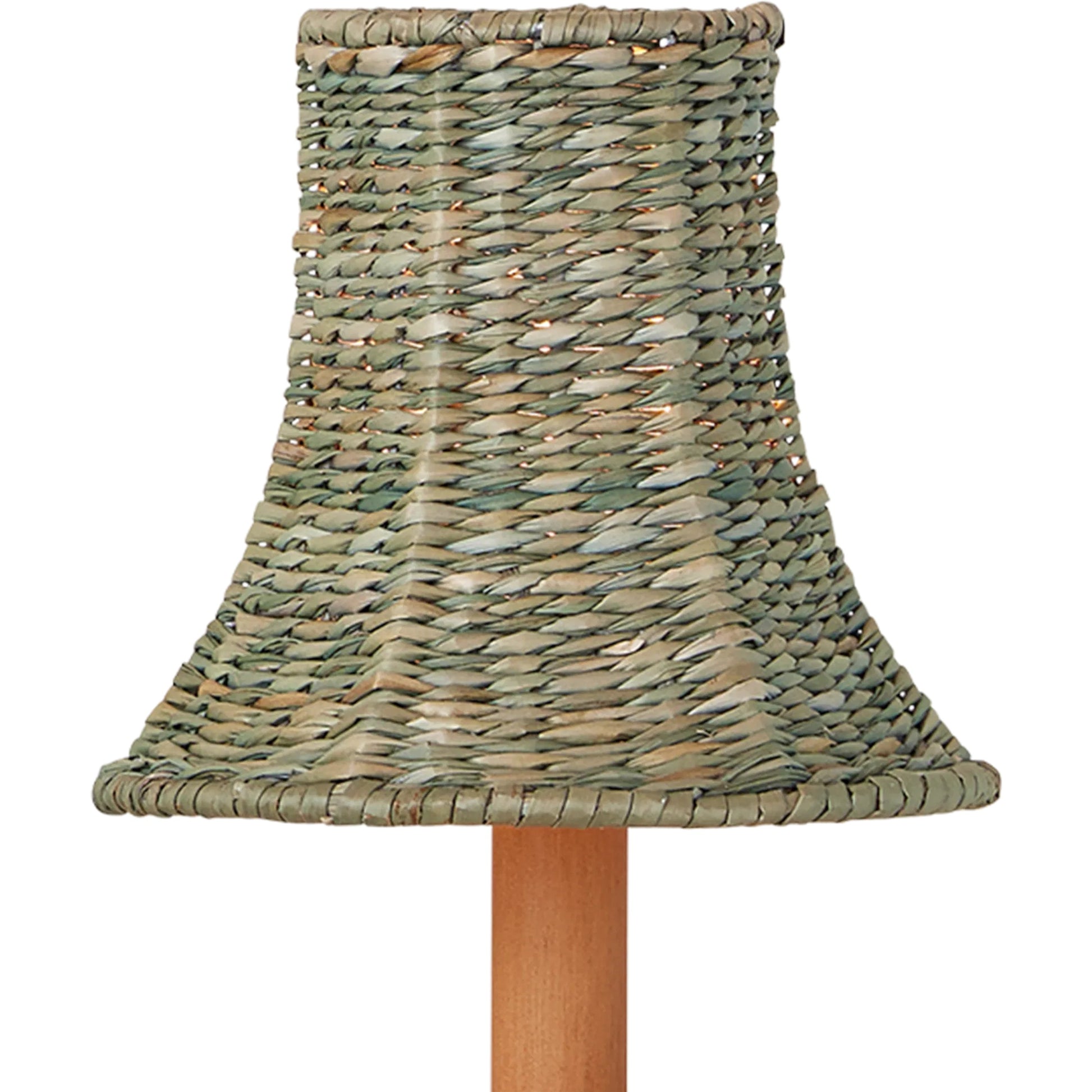 Bell Chandelier Shade by Currey and Company. Made from seagrass in a cottage & farmhouse style.