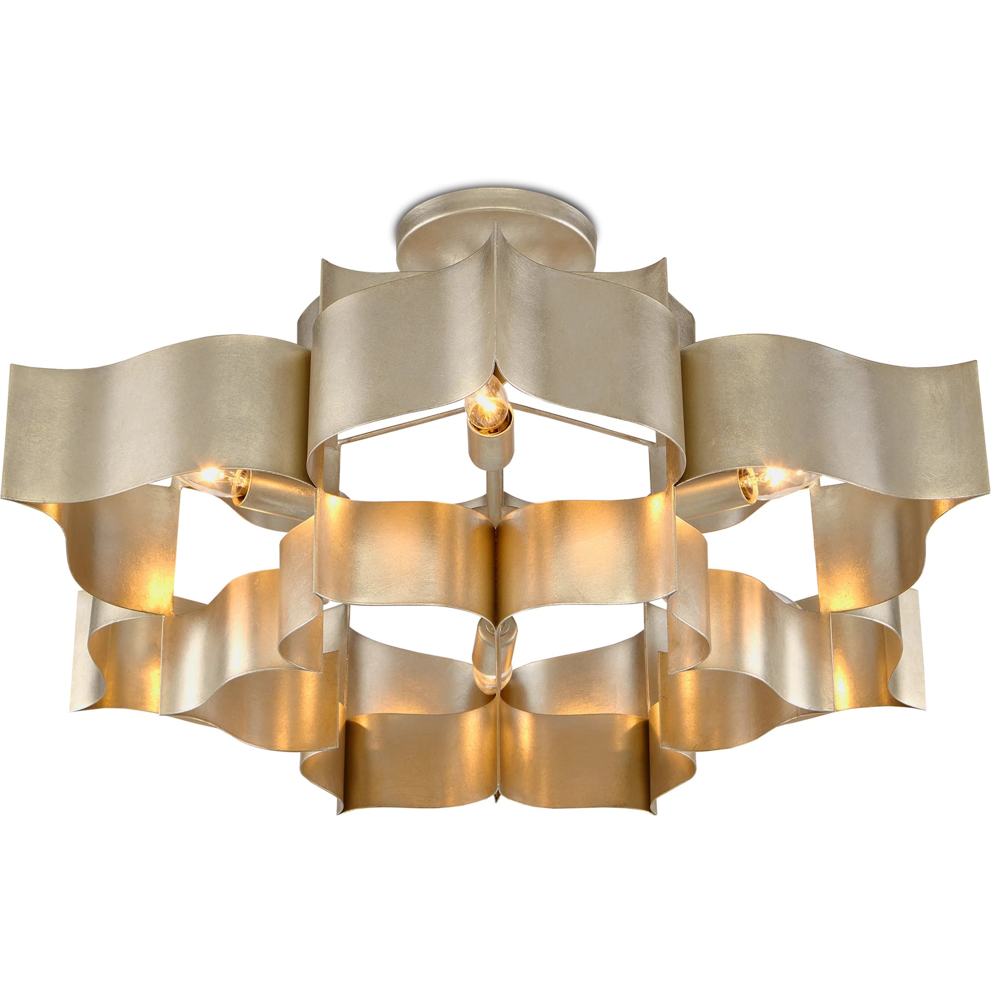 Grand Lotus Chandelier by Currey and Company. Made from unique in a modern style.