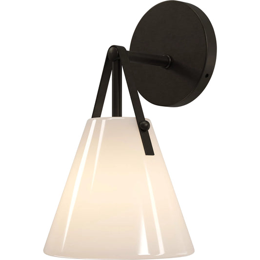 Bronwen Bath Wall Sconce by Currey and Company. Made from glass, metal in a unique style.