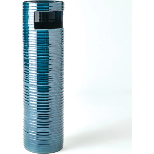 Cut Out Vase by Global Views in dark blue. Made from unique in a eclectic & global style.