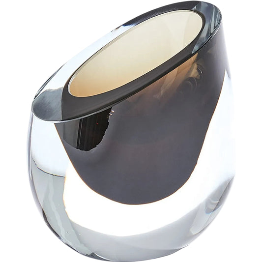 Slant Vase by Global Views. Made from art glass in a modern style.