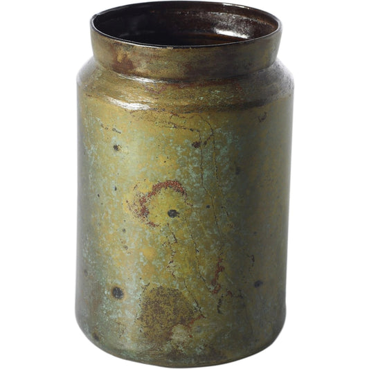 Lush Vase by Accent Decor in green. Made from metal in a modern style.