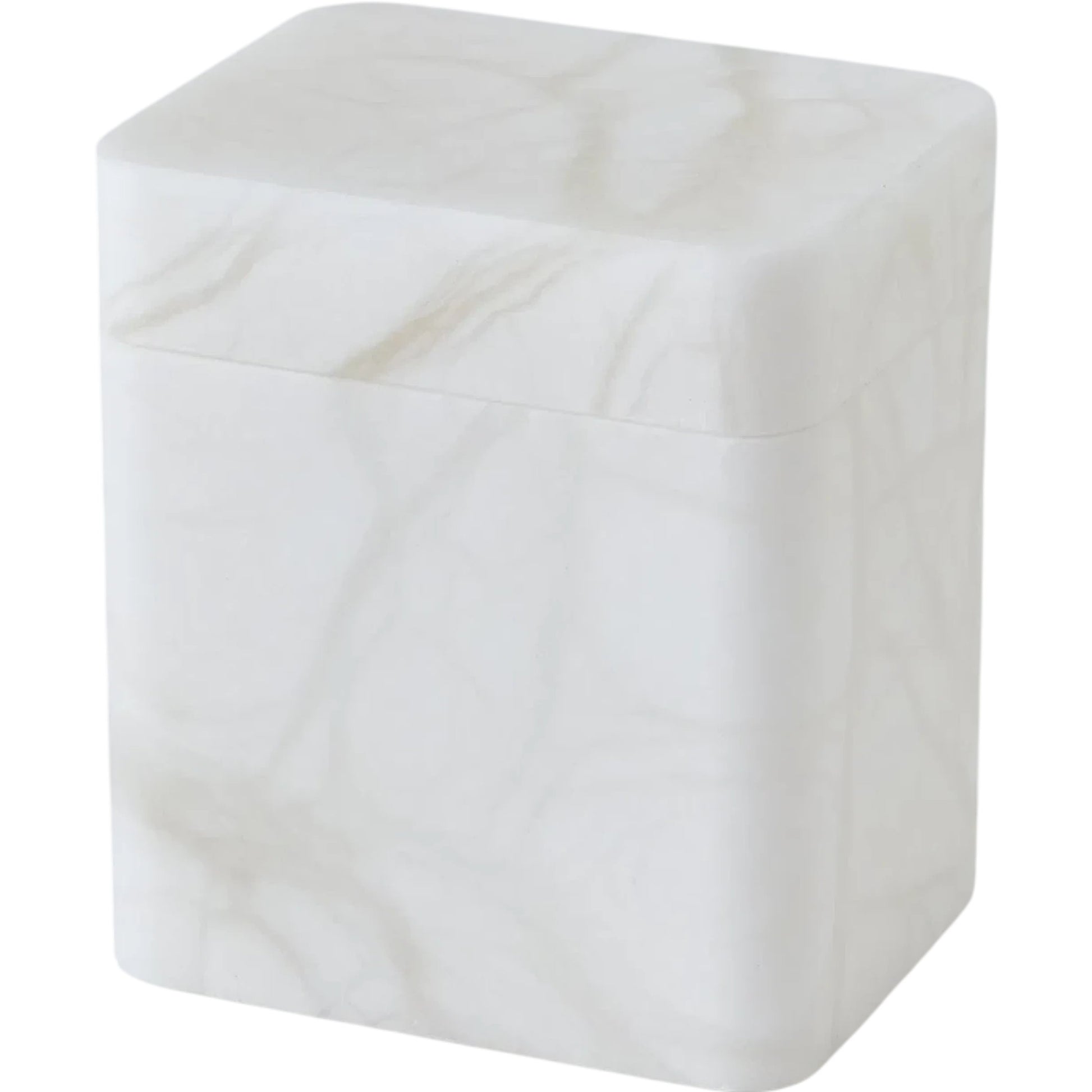 Raggio Alabaster Box by Global Views in white. Made from alabaster in a unique style.