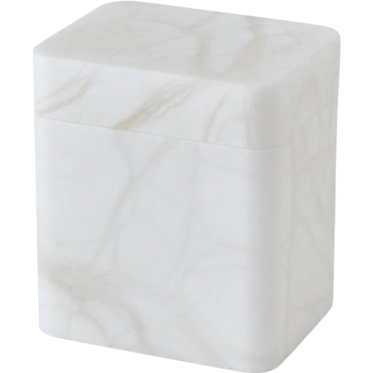 Raggio Alabaster Box by Global Views in white. Made from alabaster in a unique style.