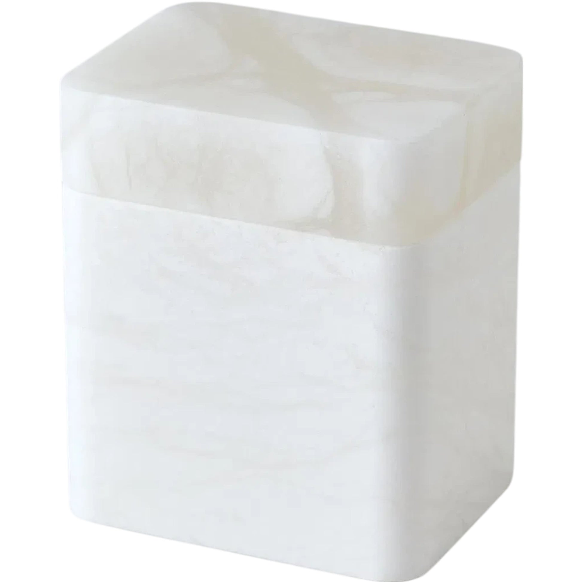 Raggio Alabaster Box by Global Views in white. Made from alabaster in a unique style.