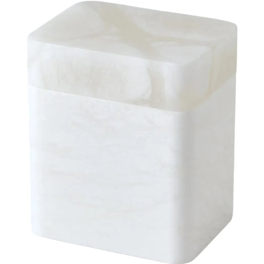 Raggio Alabaster Box by Global Views in white. Made from alabaster in a unique style.