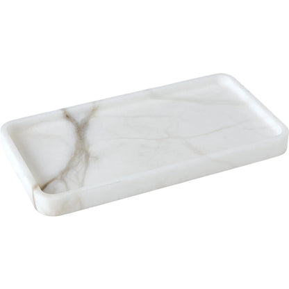 Raggio Alabaster Tray by Global Views in white. Made from alabaster in a unique style.
