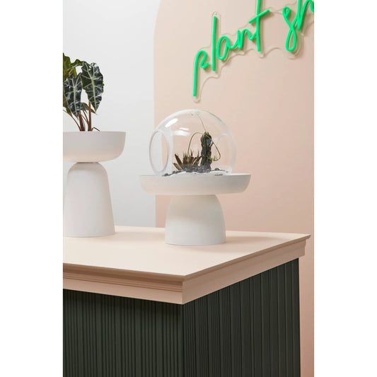 Rize Footed Tray by Accent Decor in white. Made from metal in a modern style.