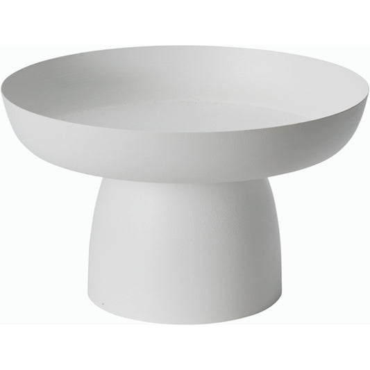 Rize Footed Tray by Accent Decor in white. Made from metal in a modern style.