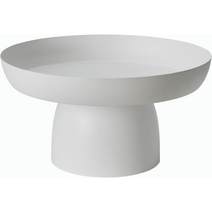 Rize Footed Tray by Accent Decor in white. Made from metal in a modern style.
