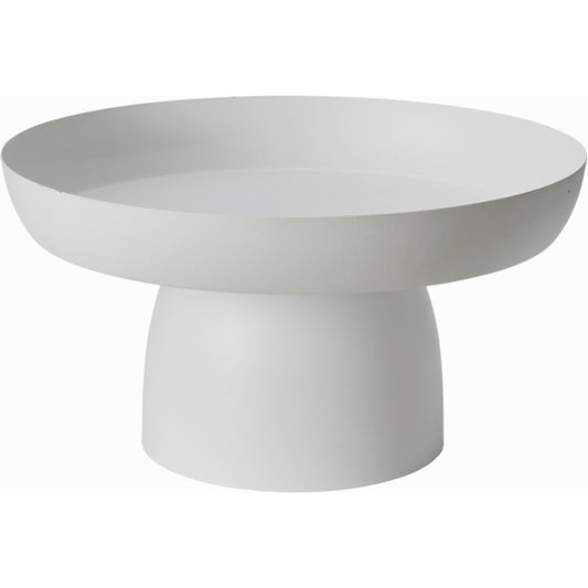 Rize Footed Tray by Accent Decor in white. Made from metal in a modern style.