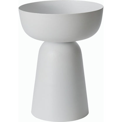 Rize Footed Bowl by Accent Decor in white. Made from metal in a modern style.