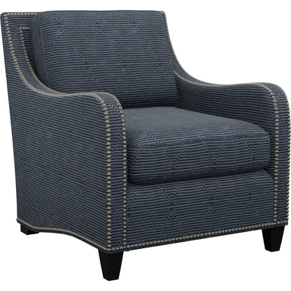 Koko Chair by Tommy Bahama Home in brown. Made from mahogany, fabric in a unique style.
